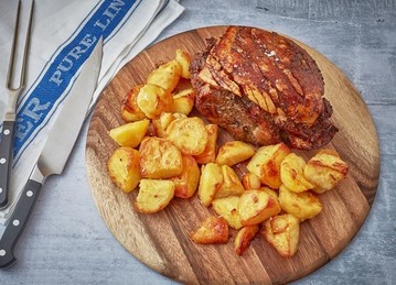 Slow Roasted Lemon & Fennel Pork Shoulder with Roast Potatoes